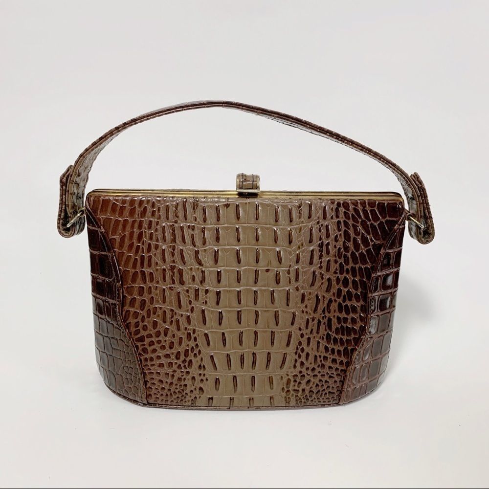Vintage mid century crocodile purse